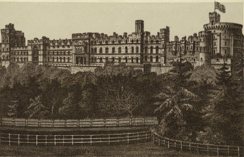 North Front, Windsor Castle by English School