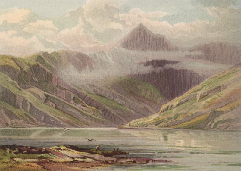 North of Wales, Snowdon from Llyn Llydaw by English School