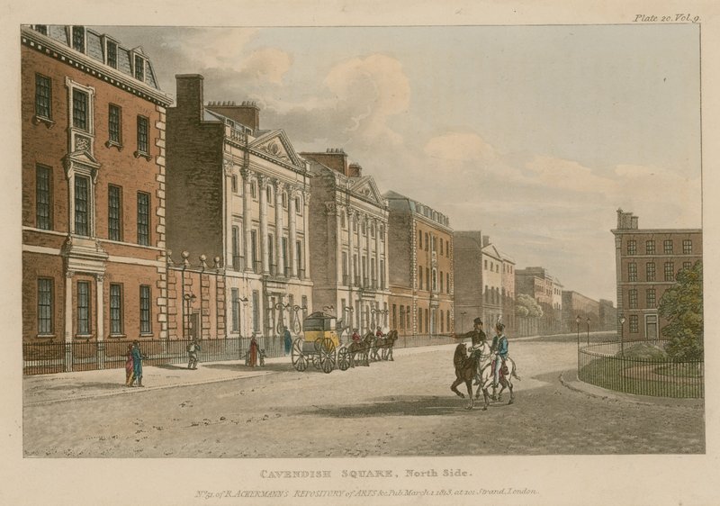 North side of Cavendish Square, London by English School