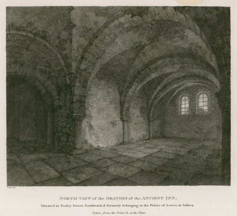 North view of the Oratory of the Ancient Inn situated in Tooley Street, Southwark by English School