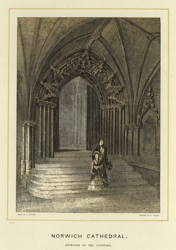 Norwich Cathedral, Entrance to the Cloisters by English School