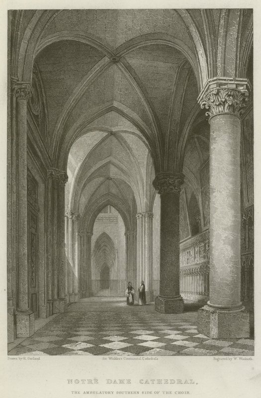 Notre Dame Cathedral, The Ambulatory Southern Side of the Choir by English School
