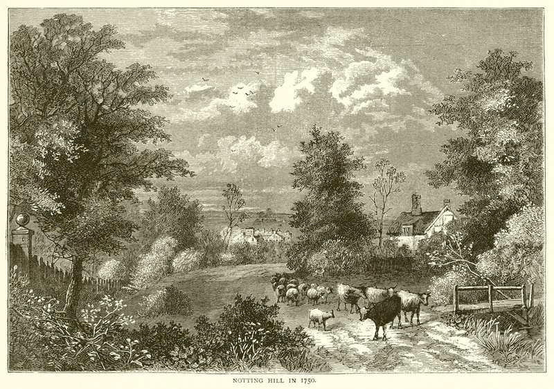 Notting Hill in 1750 by English School