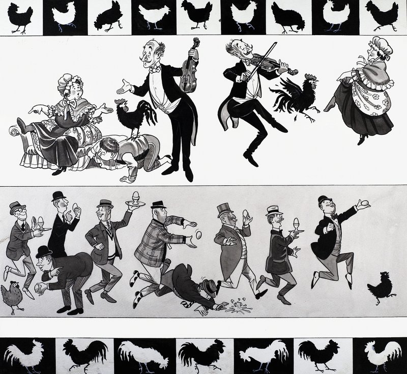 Nursery rhyme illustration by English School