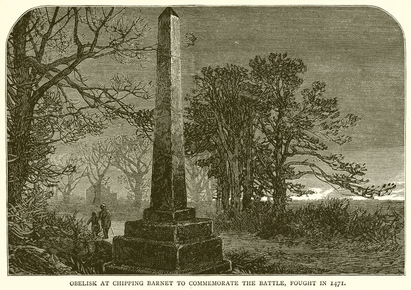 Obelisk at Chipping Barnet to Commemorate the Battle, Fought in 1471 by English School