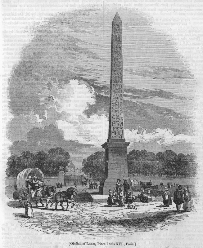 Obelisk of Luxor, Place Louis XVI, Paris by English School