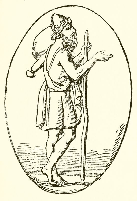 Odysseus Begging by English School
