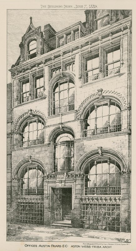 Offices, Austin Friars, London EC, Aston Webb, Architect by English School