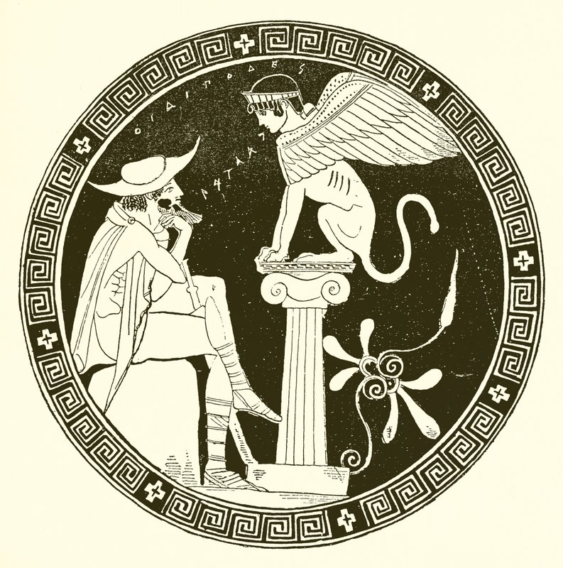 Oedipus and the Sphinx by English School