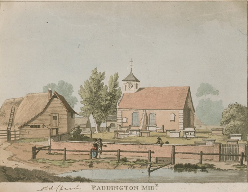 Old Church, Paddington, Middlesex by English School