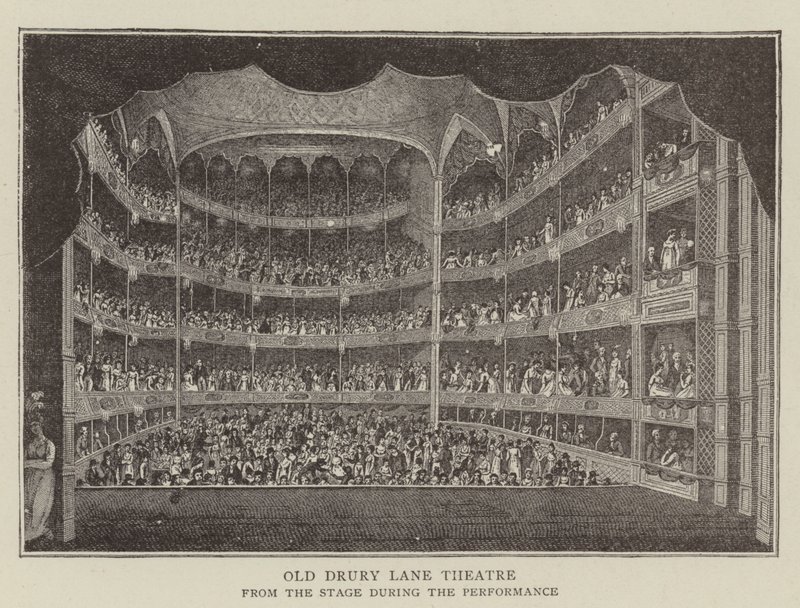 Old Drury Lane Theatre by English School