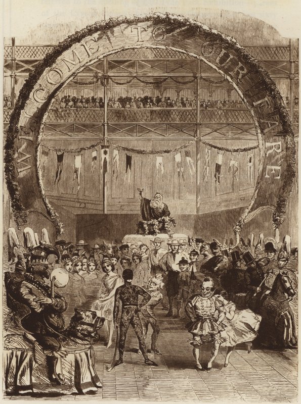 Old Father Christmas Attended by a Motley Group Under the Direction of the Lord of Misrule by English School