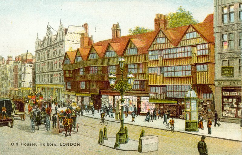 Old House, Holborn, London by English School