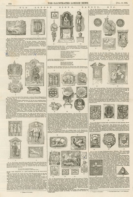 Old London Signs, Badges, Etc by English School