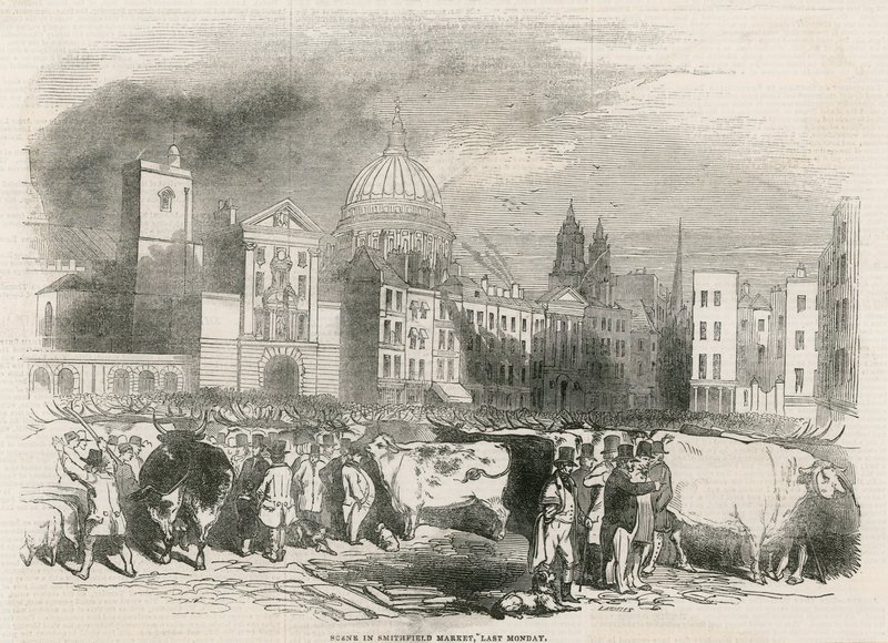 Old Smithfield Market by English School
