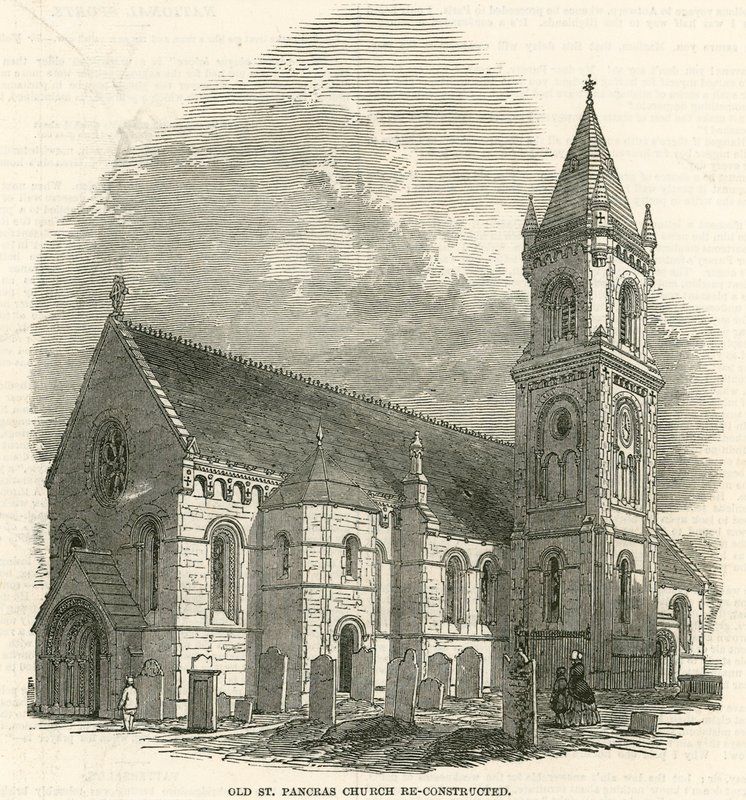 Old St Pancras Church, London, reconstructed by English School