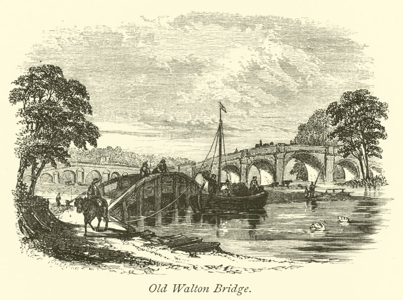 Old Walton Bridge by English School