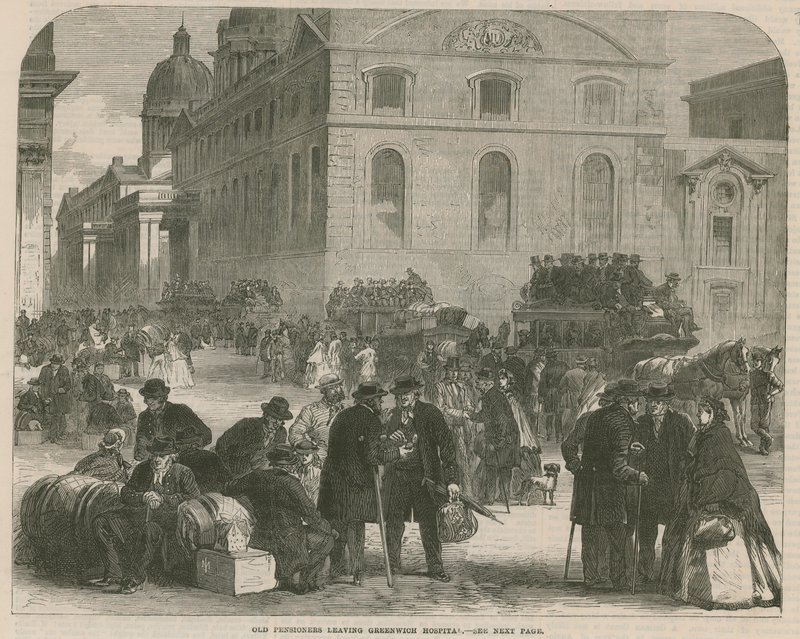 Old Pensioners Leaving Greenwich Hospital by English School