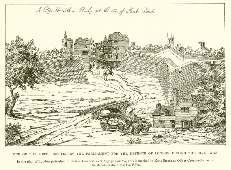 One of the Forts Erected by the Parliament for the Defence of London during the Civil War by English School