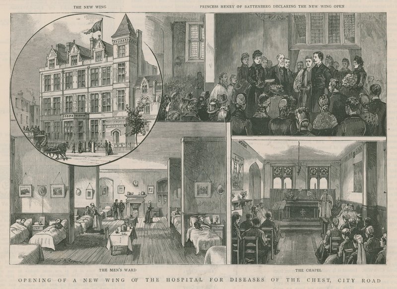 Opening a New Wing of the Hospital for Diseases of the Chest, City Road, London by English School