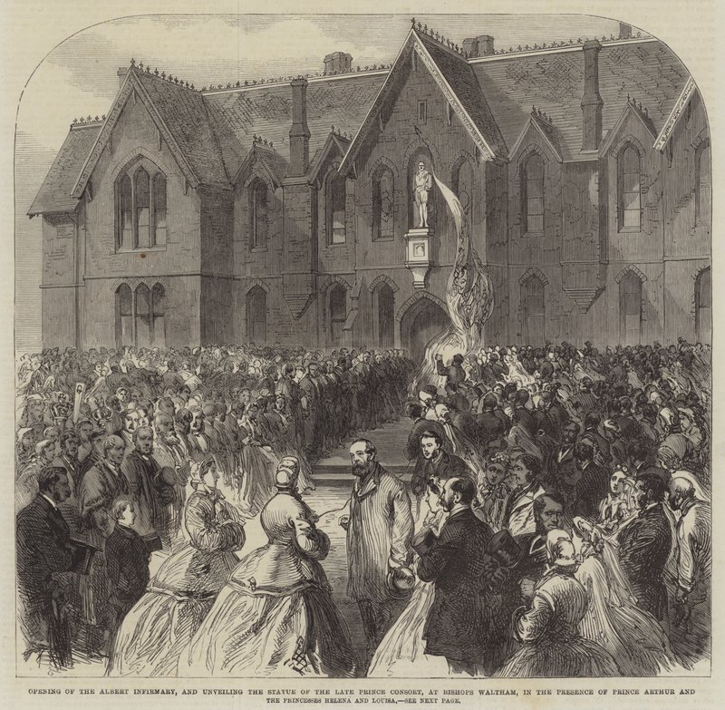 Opening of the Albert Infirmary, and unveiling the Statue of the late Prince Consort, at Bishops Waltham, in the Presence of Prince Arthur and the Princesses Helena and Louisa by English School