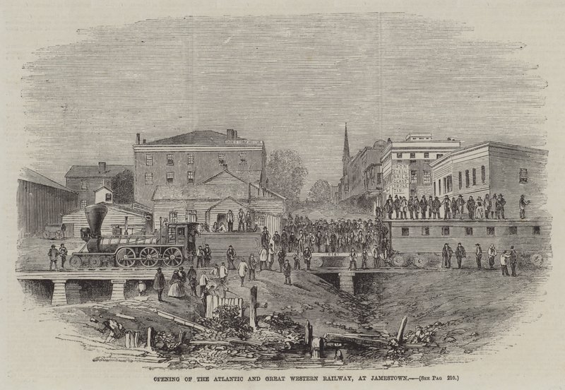Opening of the Atlantic and Great Western Railway at Jamestown by English School