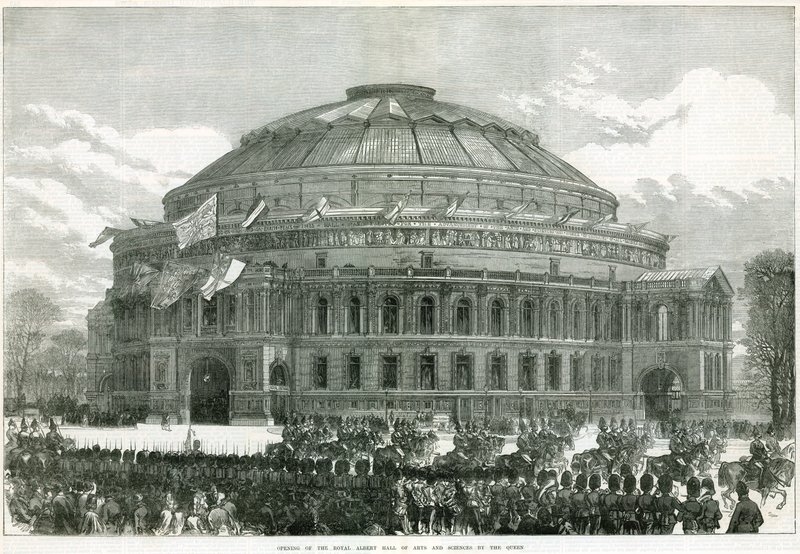 Opening of the Royal Albert Hall by Queen Victoria by English School