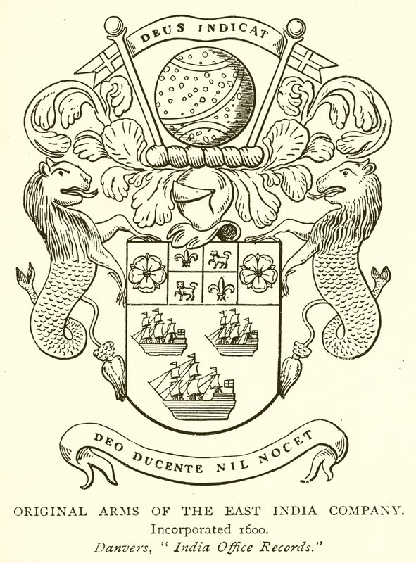 Original Arms of the East India Company by English School