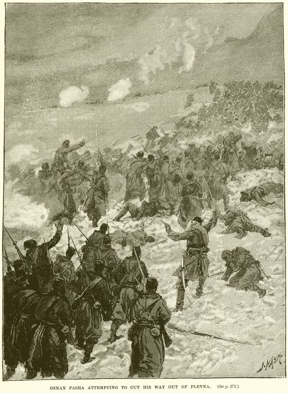 Osman Pasha attempting to cut his Way Out of Plevna by English School