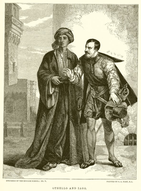 Othello and Iago by English School