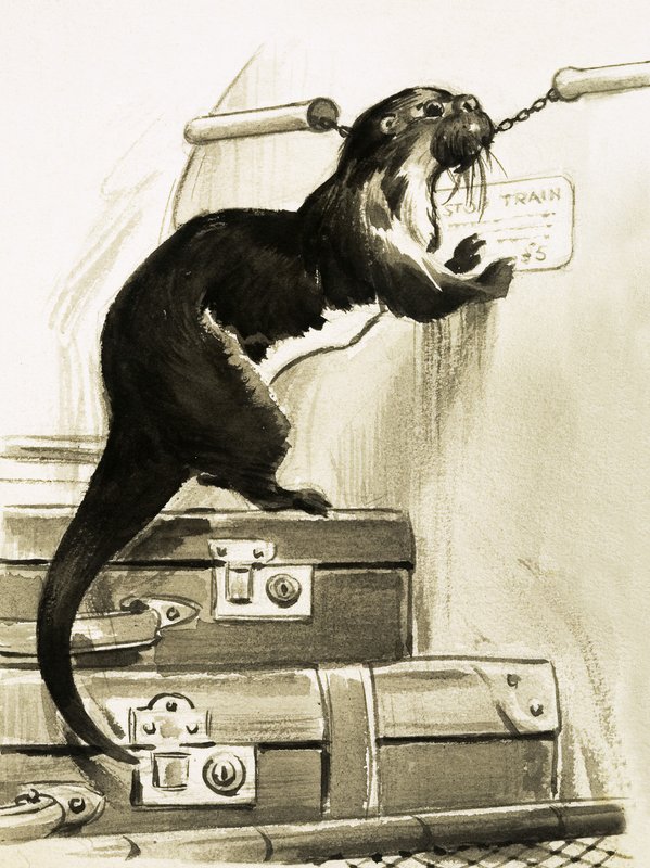 Otter Stopping the Train by English School