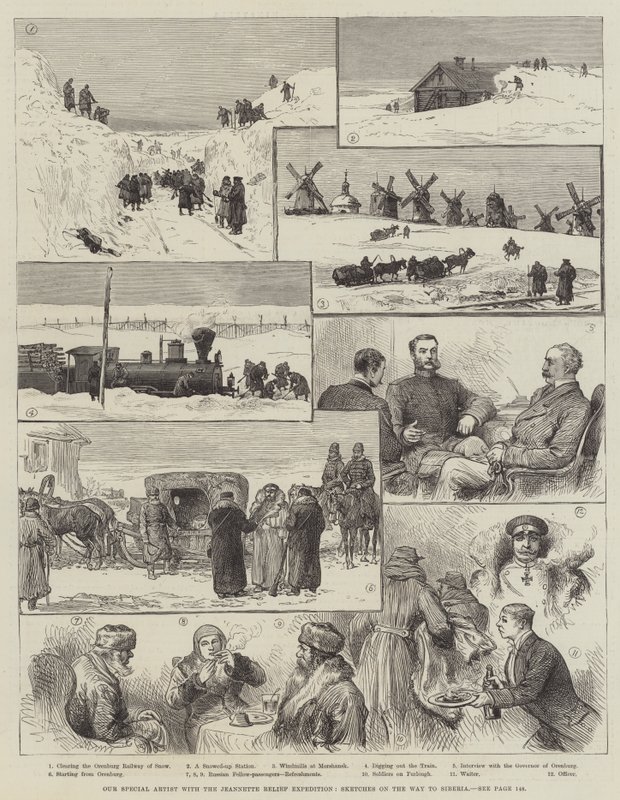 Our Special Artist with the Jeannette Relief Expedition, Sketches on the Way to Siberia by English School
