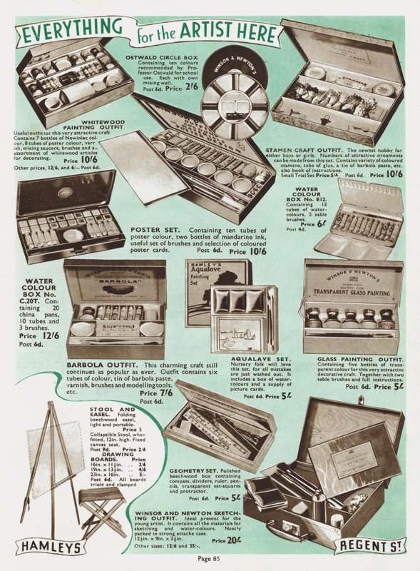 Page from Hamleys Toy Shop catalogue by English School