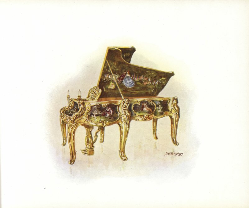 Page from Steinway & Sons Art Catalogue by English School