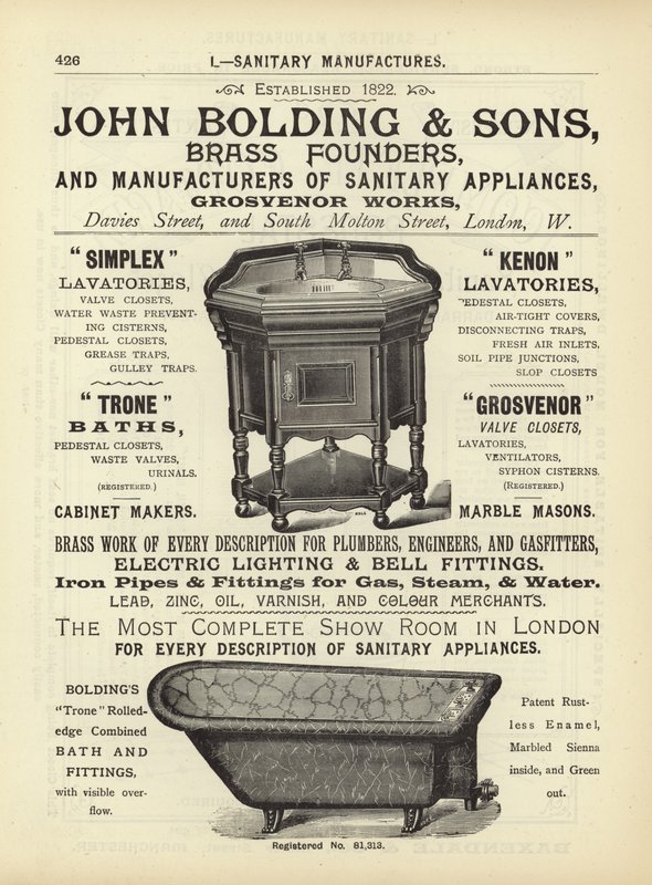 Page from The Architects, Surveyors and Engineers Compendium 1892 by English School