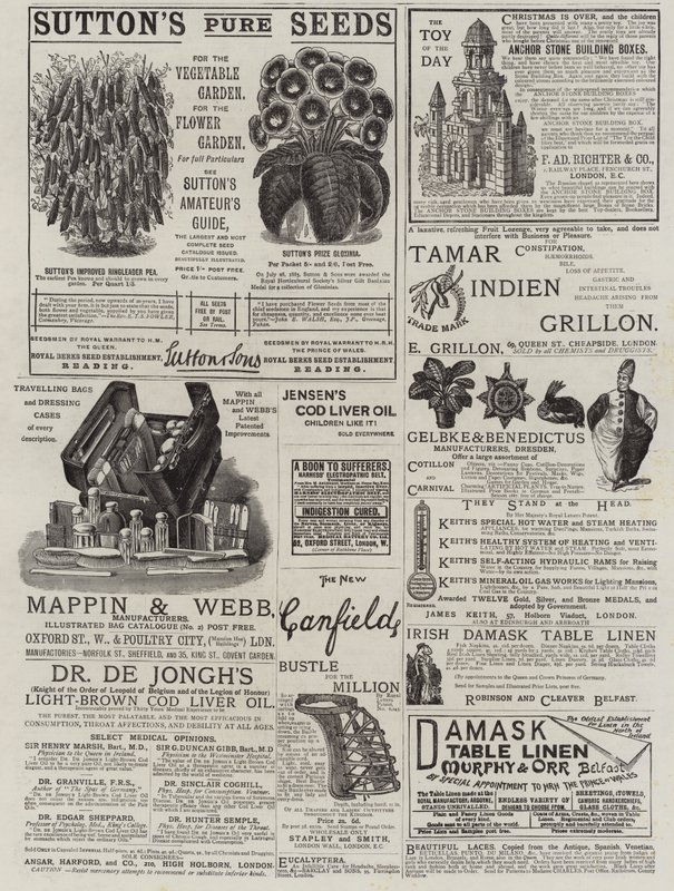 Page of Advertisements by English School