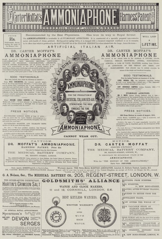 Page of Advertisements by English School