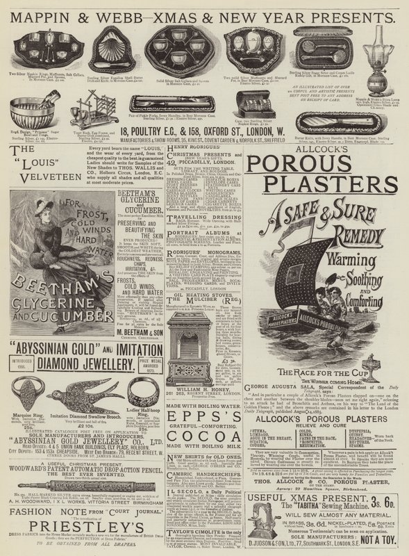 Page of Advertisements by English School