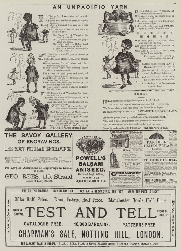 Page of Advertisements by English School