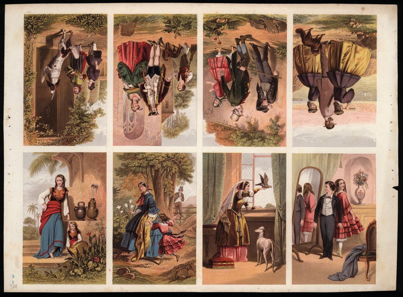 Page of Victorian printed scraps by English School
