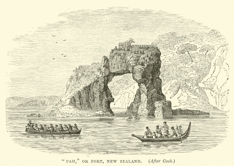 Pah, or Fort, New Zealand, after Cook by English School
