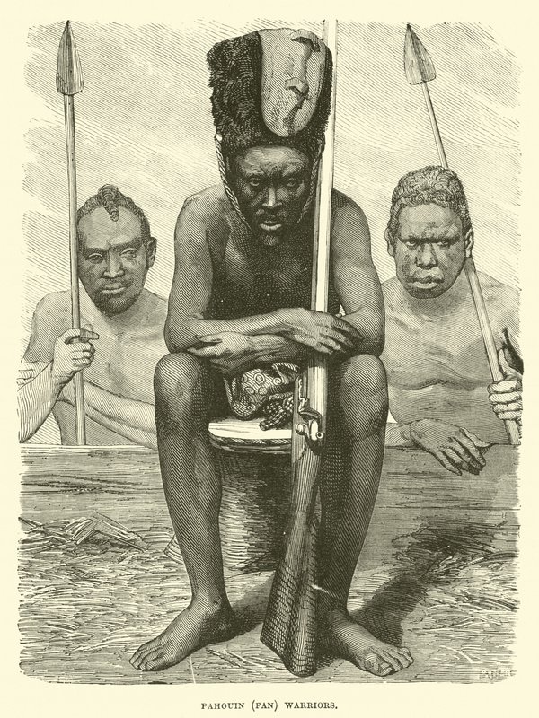 Pahouin (Fan) warriors by English School