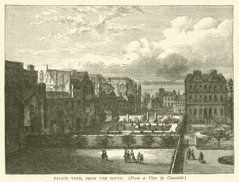 Palace Yard, from the South, from a view by Canaletti by English School