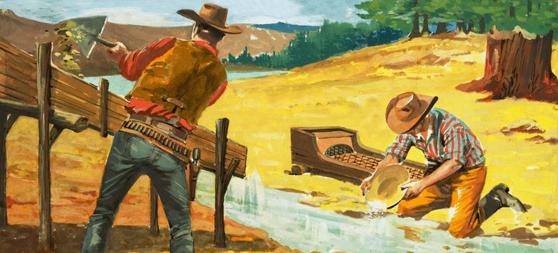 Panning for gold by English School