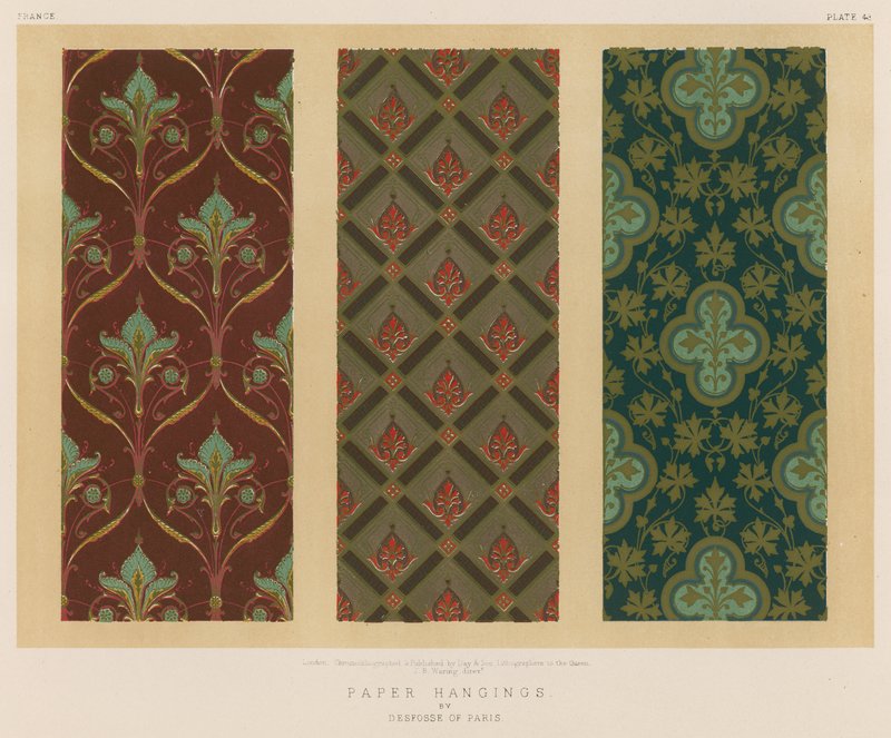 Paper Hangings by Desfosse of Paris by English School