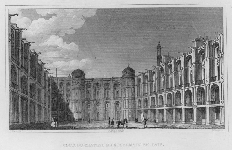 Paris, Cour Du Chateau De St Germain-En-Laie by English School