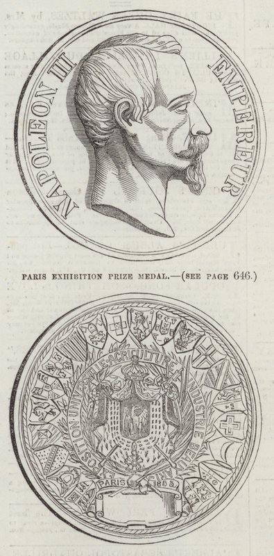 Paris Exhibition Prize Medal by English School