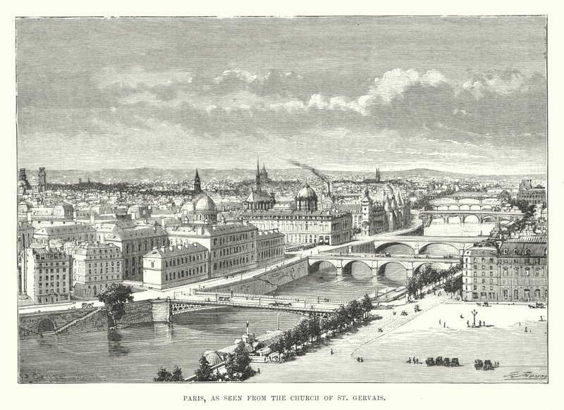 Paris, as seen from the Church of St Gervais by English School