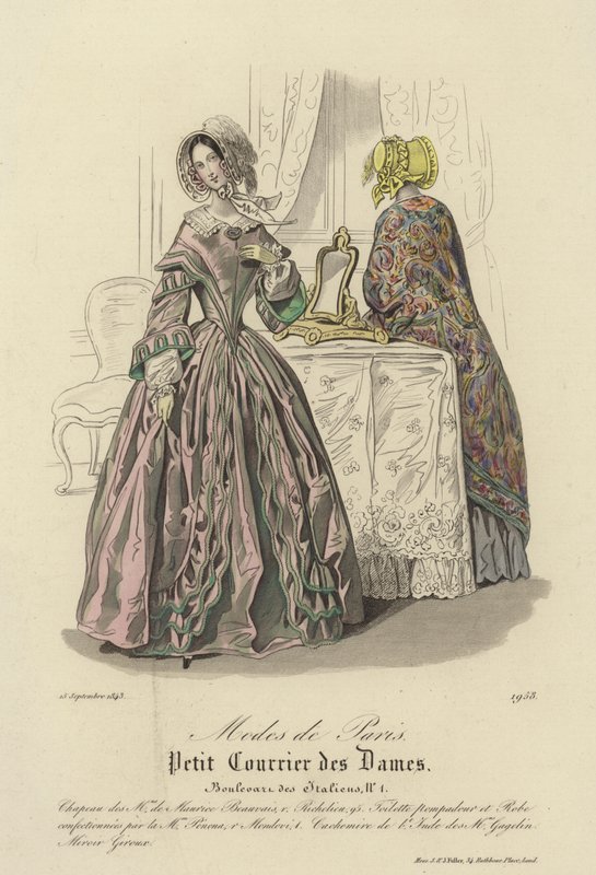 Paris Fashions, 1843 by English School