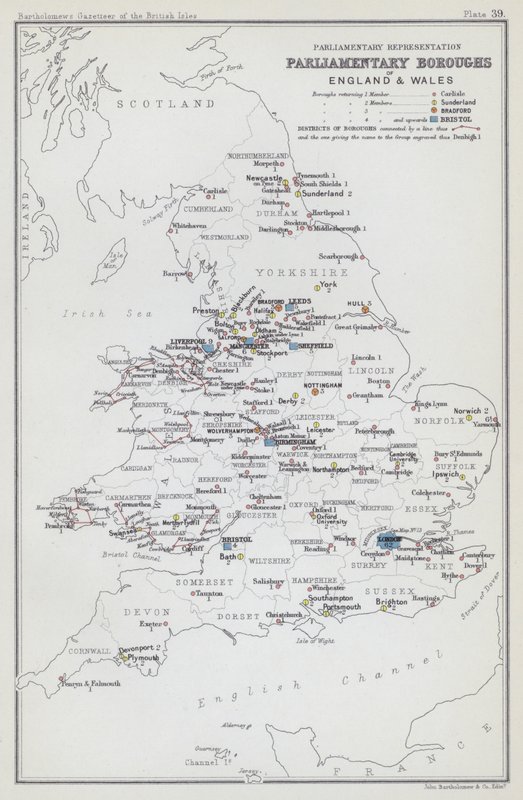 Parliamentary Representation, Parliamentary Boroughs of England and Wales by English School